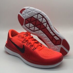 New Men’s Nike Flex 2017 RN Hyper Orange Running Shoes 898457-800 NWOB